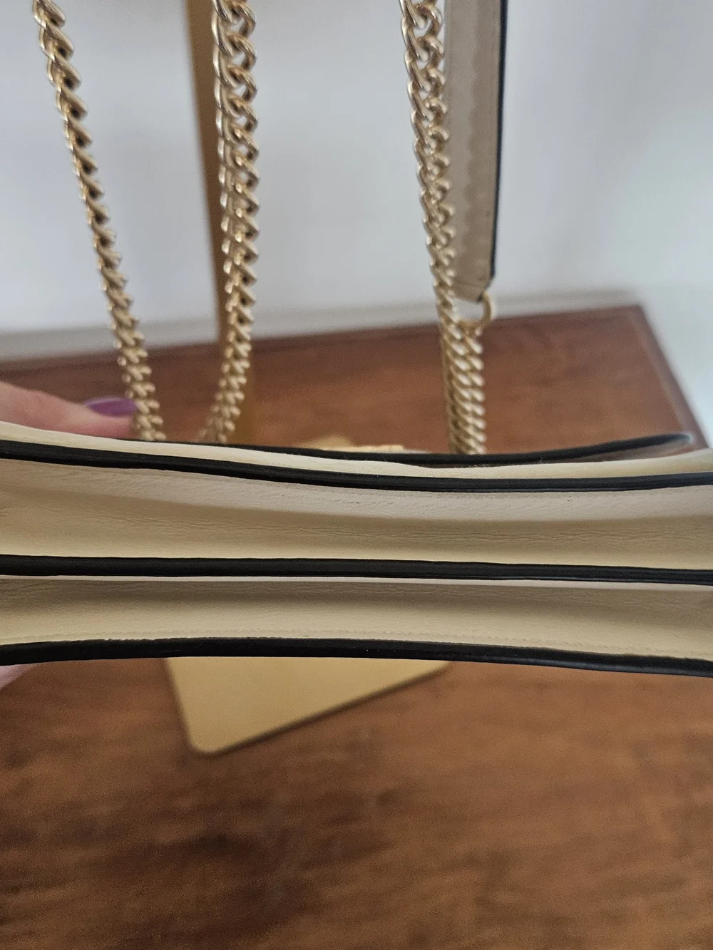 Coach Khaki and Chalk Signature Canvas Chain Crossbody